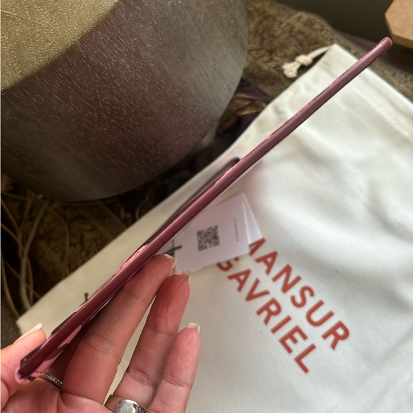 Authentic MANSUR GAVRIEL Large leather zip top wristlet/pouch - Picture 6 of 11